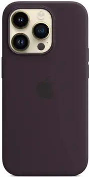 Чехол Silicone Case with MagSafe and Animation [Colorless] для iPhone 14 Pro Elderberry