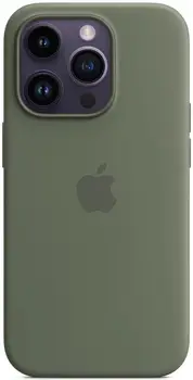 Чехол Silicone Case with MagSafe and Animation [Colorless] для iPhone 14 Pro Olive