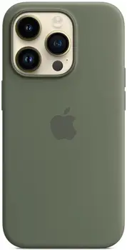 Чехол Silicone Case with MagSafe and Animation [Colorless] для iPhone 14 Pro Olive