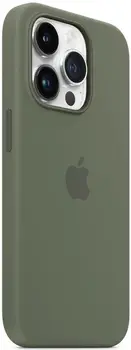 Чехол Silicone Case with MagSafe and Animation [Colorless] для iPhone 14 Pro Olive