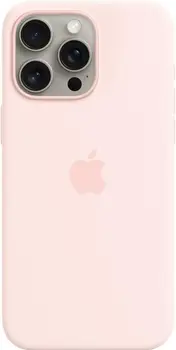 Чохол Silicone Case with MagSafe and Animation [Colorless] для iPhone 15 Pro Max Light Pink