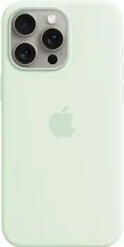 Чохол Silicone Case with MagSafe and Animation [Colorless] для iPhone 15 Pro Max Soft Mint