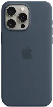 Чохол Silicone Case with MagSafe and Animation [Colorless] для iPhone 15 Pro Max Storm Blue