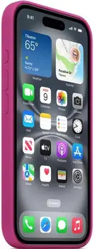 Чехол Silicone Case with MagSafe and Animation [Colorless] для iPhone 16 Pro Max Fuchsia