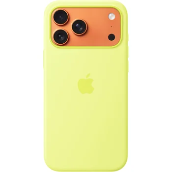 Чохол Silicone Case with MagSafe iPhone 17 Pro Max Neon Yellow