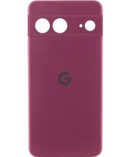 Чохол Silicone Cover Lakshmi Full Camera (AAA) with Logo для Google Pixel 7 Plum