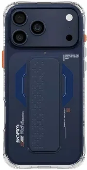 Чехол Skinarma Haxa Mag-Charge + Grip-Stand iPhone 17 Pro Blue (SK-IP17PRO-HAXA-BLU)