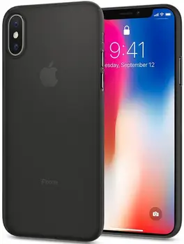 Чехол Spigen Case Air Skin for iPhone X Black (057CS22114)