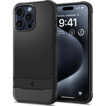 Чехол Spigen Rugged Armor with MagSafe Apple iPhone 15 Pro Matte Black (ACS06703)