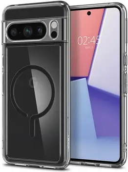 Чохол Spigen Ultra Hybrid Metal Ring MagFit Google Pixel 8 Pro Transparent/Black (ACS06318)