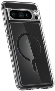Чохол Spigen Ultra Hybrid Metal Ring MagFit Google Pixel 8 Pro Transparent/Black (ACS06318)