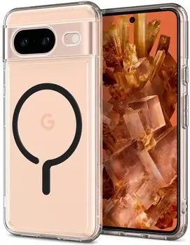 Чохол Spigen Ultra Hybrid Metal Ring MagFit Google Pixel 8 Transparent/Black (ACS06281)