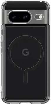 Чохол Spigen Ultra Hybrid Metal Ring MagFit Google Pixel 8 Transparent/Black (ACS06281)