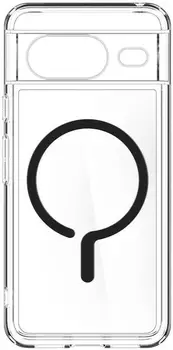 Чохол Spigen Ultra Hybrid Metal Ring MagFit Google Pixel 8 Transparent/Black (ACS06281)