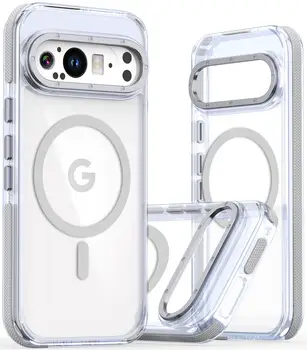 Чехол TPU Acrylic with Magnetic Ring Google Pixel 9/ 9 Pro Clear Grey