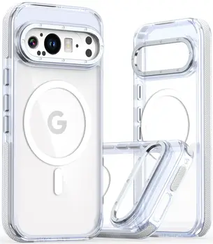 Чехол TPU Acrylic with Magnetic Ring Google Pixel 9/ 9 Pro Clear Snow