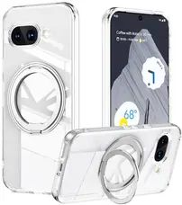Чохол TPU+PC with 360 Rotation Magnetic Ring Google Pixel 9a Transparent