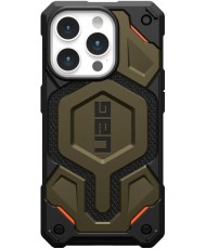 Чохол URBAN ARMOR GEAR iPhone 15 Pro Max Monarch Pro Magsafe, Kevlar Elemental Green (11422211397B) (UA)