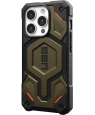 Чехол URBAN ARMOR GEAR iPhone 15 Pro Max Monarch Pro Magsafe, Kevlar Elemental Green (11422211397B) (UA)