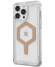 Чохол URBAN ARMOR GEAR iPhone 15 Pro Max Plyo Magsafe, Ice/Gold (114305114381) (UA)