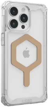 Чехол URBAN ARMOR GEAR iPhone 15 Pro Max Plyo Magsafe, Ice/Gold (114305114381) (UA)