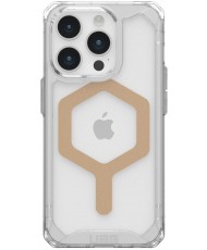 Чохол URBAN ARMOR GEAR iPhone 15 Pro Plyo Magsafe, Ice/Gold (114286114381) (UA)