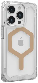 Чохол URBAN ARMOR GEAR iPhone 15 Pro Plyo Magsafe, Ice/Gold (114286114381) (UA)