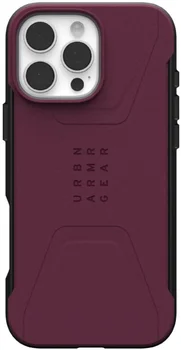 Чехол URBAN ARMOR GEAR iPhone 16 Pro Max, Civilian Magsafe, Bordeaux (114445119049)