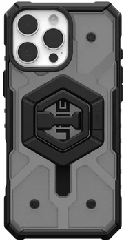Чохол URBAN ARMOR GEAR iPhone 16 Pro Max, Pathfinder Clear Magsafe, Ash/Black Stand (1144651BV02)