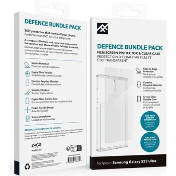 Чехол Zagg iFrogz Defence Protective Case + Screen Protector Samsung S23 Ultra (S918) Clear (302011028)