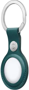 Чехол для поискового брелка Apple AirTag Leather Key Ring Forest Green (MM073)