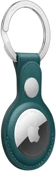 Чехол для поискового брелка Apple AirTag Leather Key Ring Forest Green (MM073)