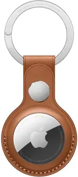 Чехол для поискового брелка Apple AirTag Leather Key Ring Saddle Brown (MX4M2)