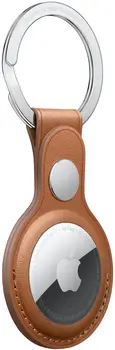 Чехол для поискового брелка Apple AirTag Leather Key Ring Saddle Brown (MX4M2)