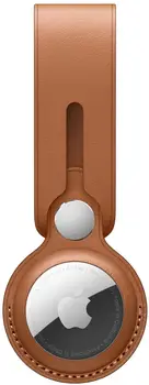 Чехол для поискового брелка Apple AirTag Leather Loop Saddle Brown (MX4A2)