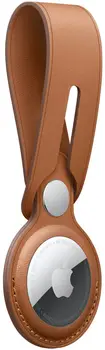 Чехол для поискового брелка Apple AirTag Leather Loop Saddle Brown (MX4A2)