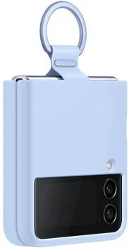 Чехол для смартфона Samsung Galaxy Flip 4 Silicone Cover with Ring Arctic Blue (EF-PF721TLEGUA)