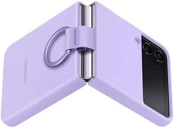 Чехол для смартфона Samsung Galaxy Flip 4 Silicone Cover with Ring Arctic Lavender (EF-PF721TVEGUA)