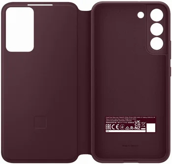 Чехол для смартфона Samsung Galaxy S22+ Smart Clear View Cover Burgundy (EF-ZS906CEEGRU)