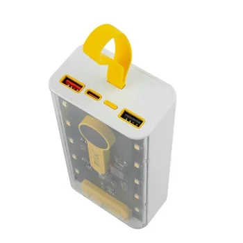 Зовнішні акумулятори Dou Power Bank G144 20000mAh 22.5W з вбудованими кабелями White