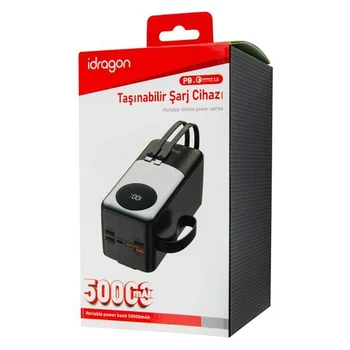 Зовнішні акумулятори iDragon KP-24 20000mAh 22.5W з цифровим дисплеєм Black