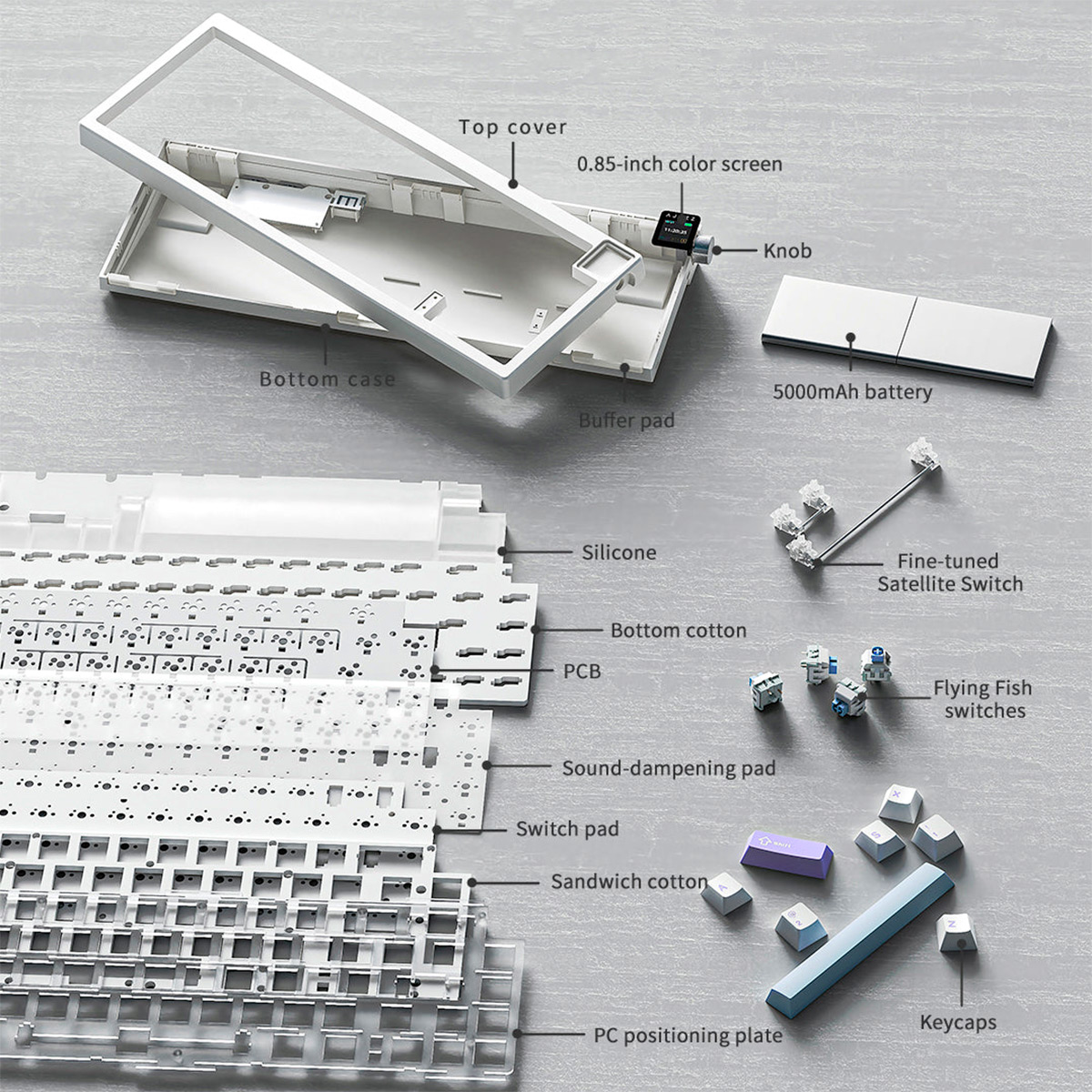 Клавіатура Ajazz AK650 Flying Fish Switch Purple (AK650-FF-PWB) — фото 4