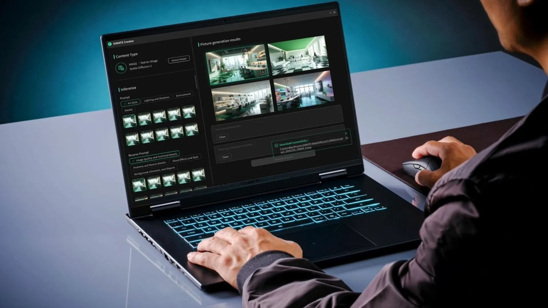 Ноутбук GIGABYTE GAMING A16 CWH Black Steel (CWHI3UA864SD) — фото 2