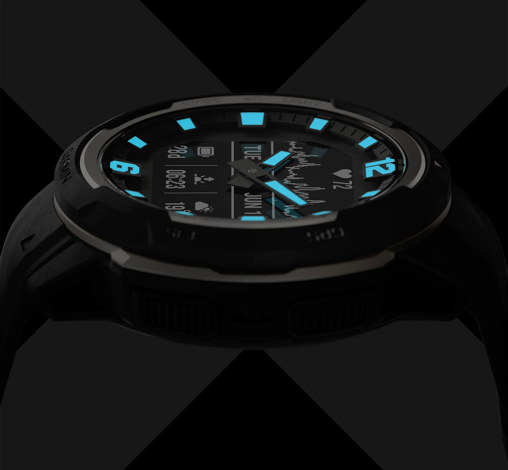 Смарт-годинник Garmin Instinct Crossover Solar Graphite (010-02730-11/01) — фото 2