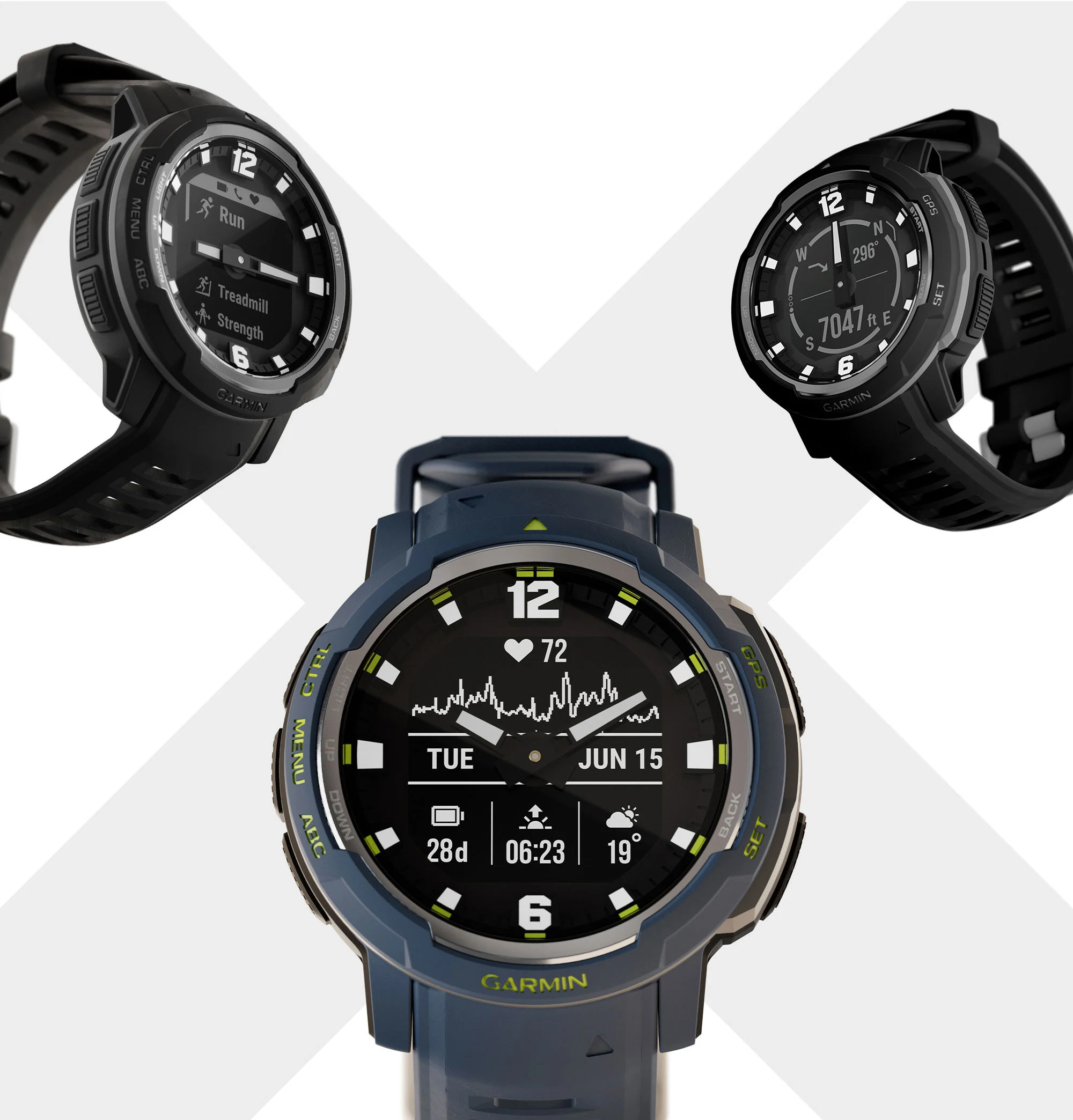 Смарт-годинник Garmin Instinct Crossover Solar Graphite (010-02730-11/01) — фото 5