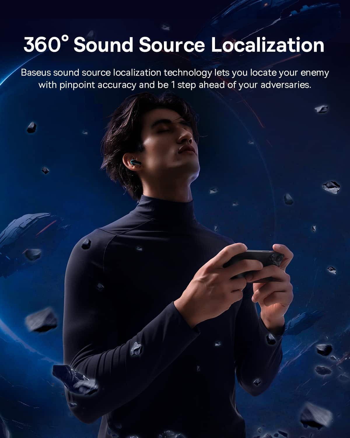 Навушники TWS Baseus AeQur G10 Black — фото 1